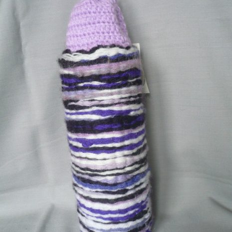 termoska-fialova-a Termoobal - termoska - ručně tkaný barevný obal na sklenici vyroben v Dílně Jinan